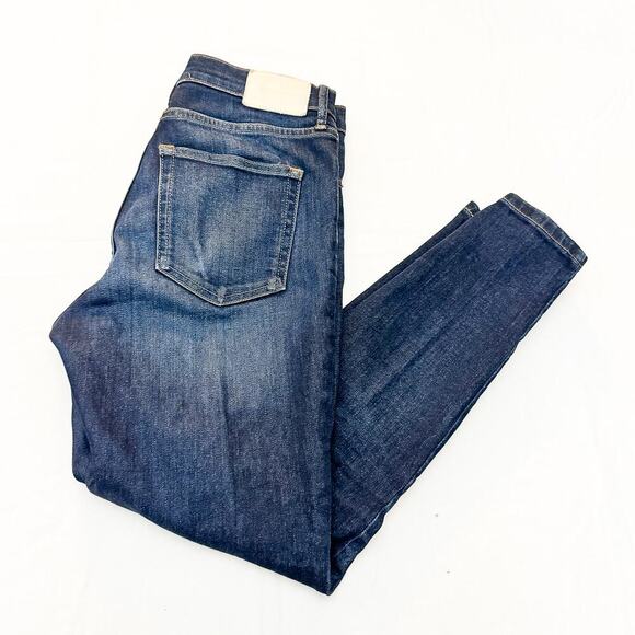 Everlane The High-Rise Skinny Jean Dark Wash Denim Zip Fly Size 27 Ankle - Picture 8 of 8